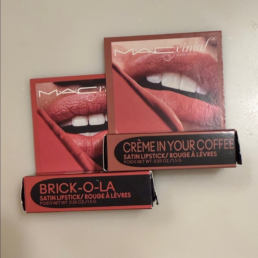 MAC Cosmetics Lipstick Duo - Bold Brick and Creamy Coffee